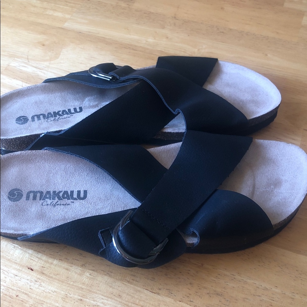 Women's black Makalu California Bali slideSandals